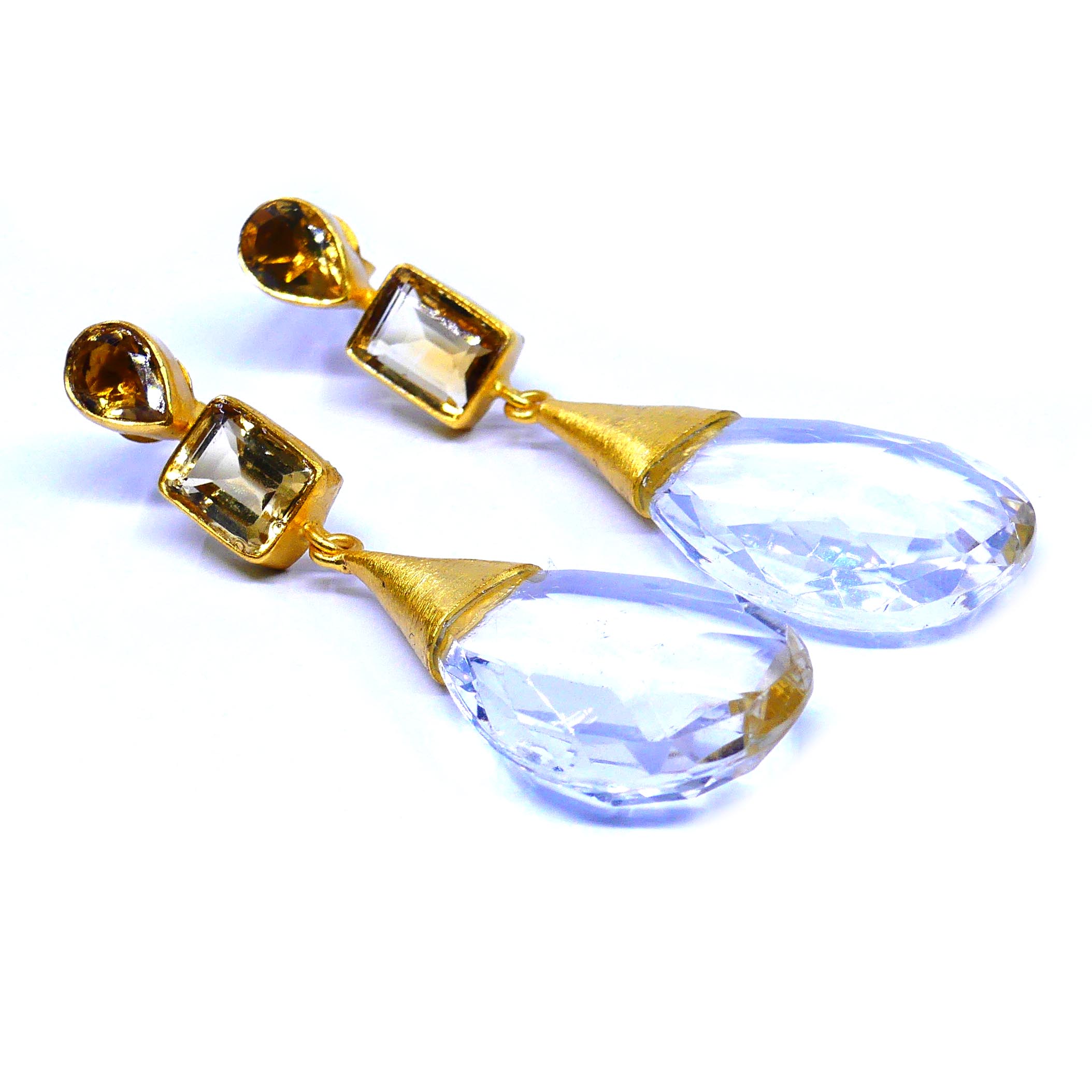 Citrine Crystal Earrings