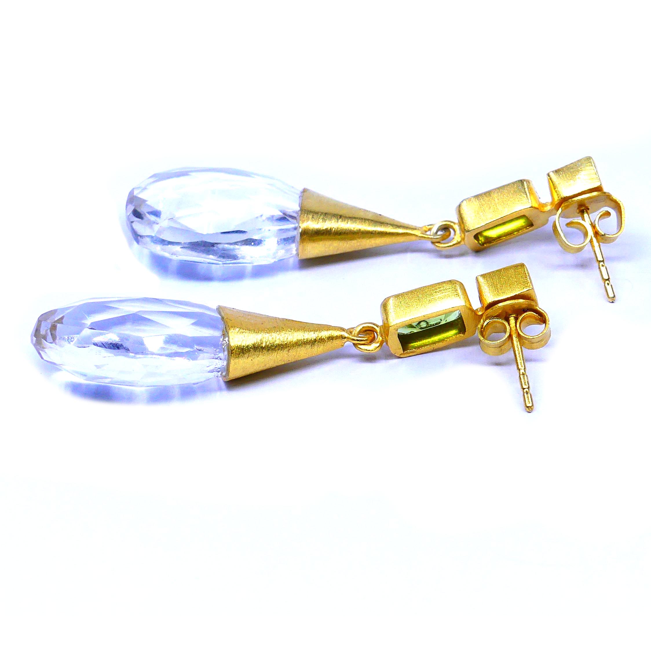 Peridot Crystal Earrings