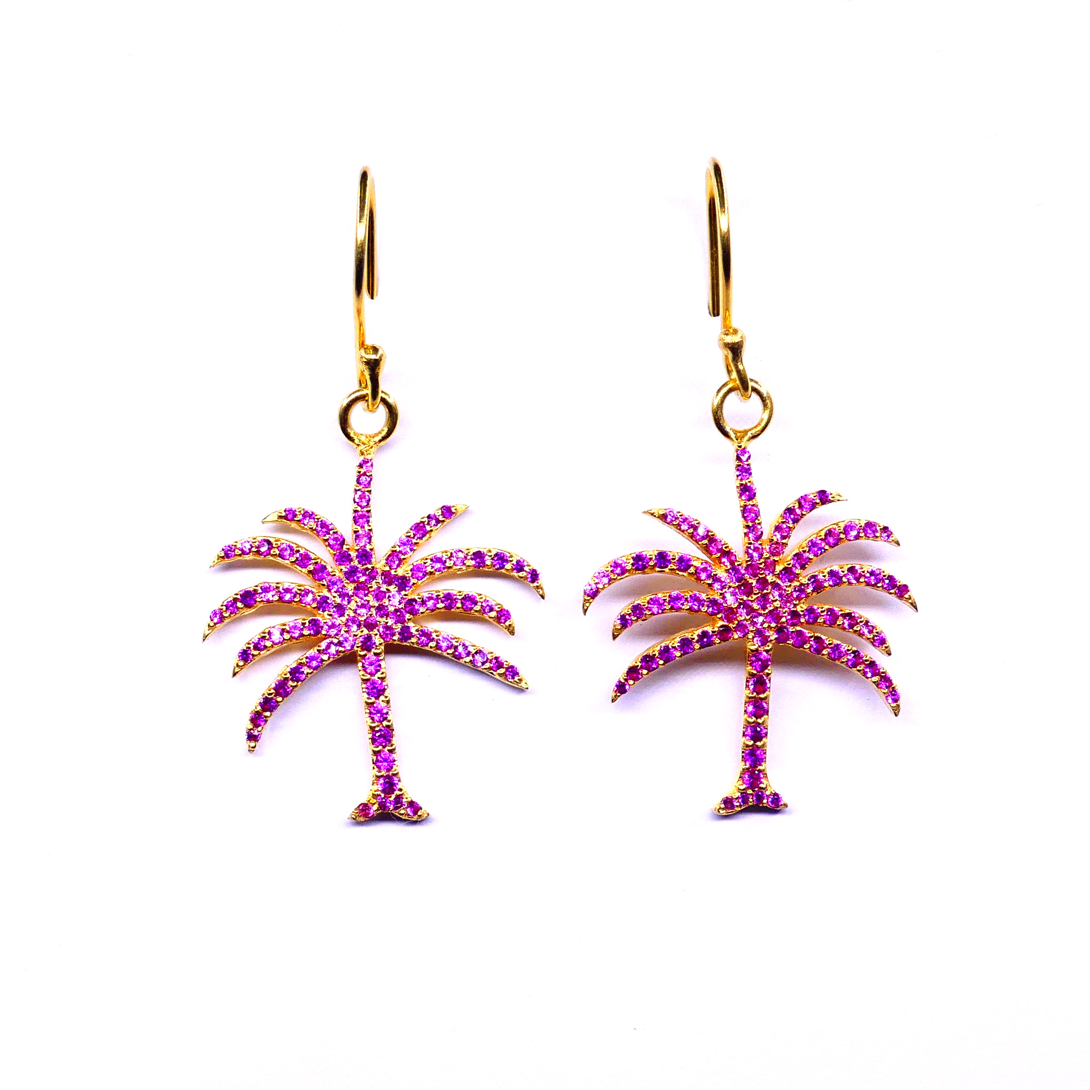 Palm Tree Earrings-back