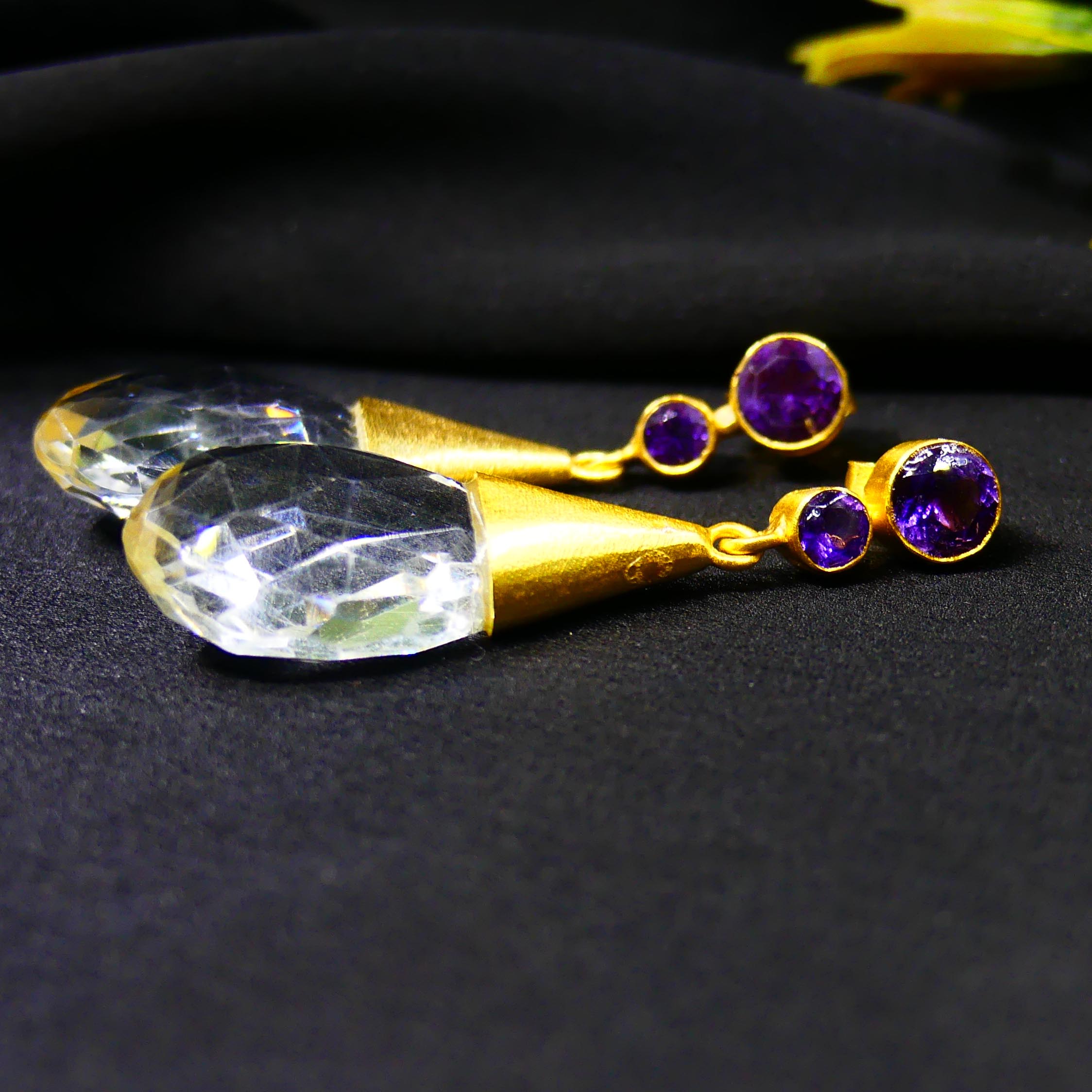 Amethyst Crystal Earrings