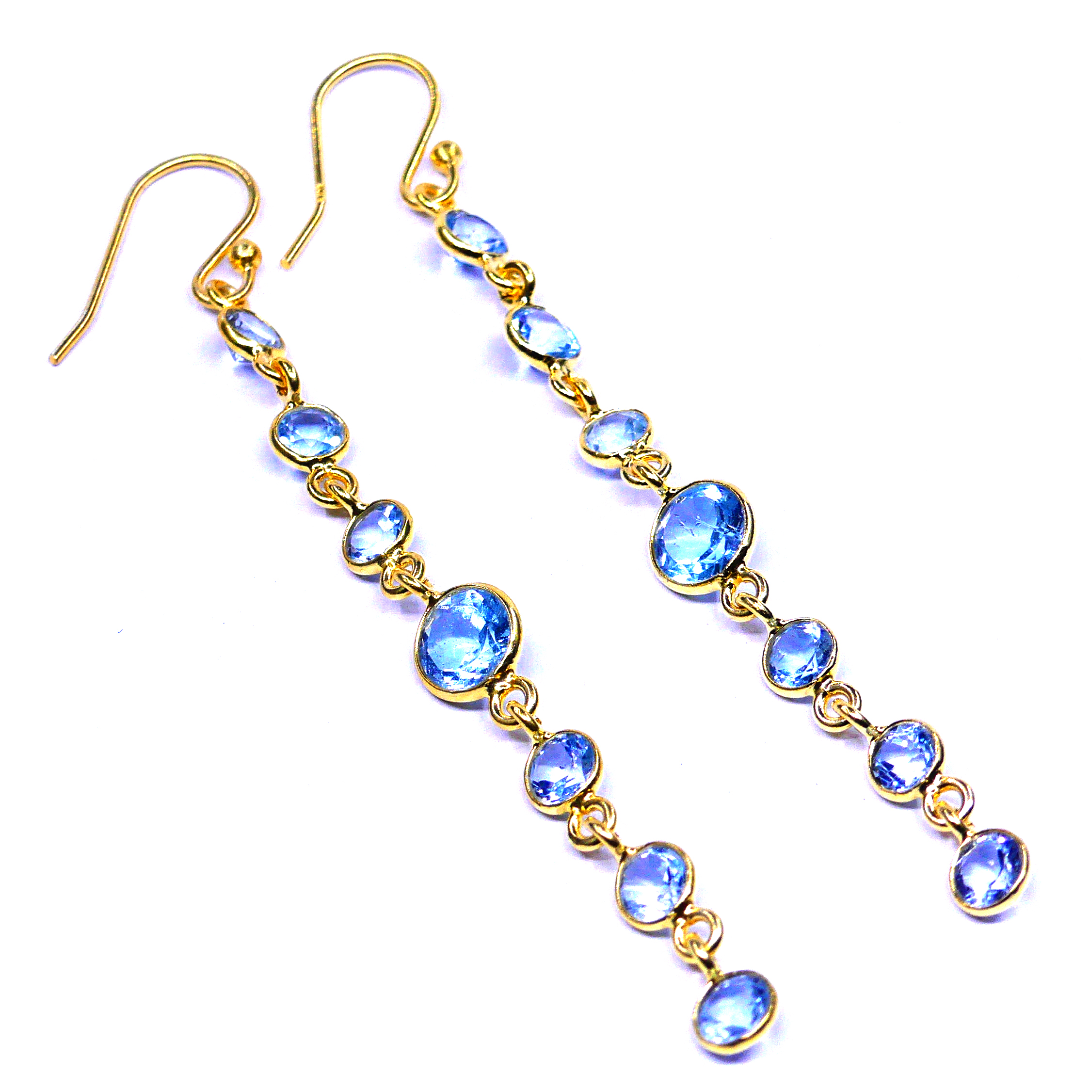Blue Topaz Dangler Earrings