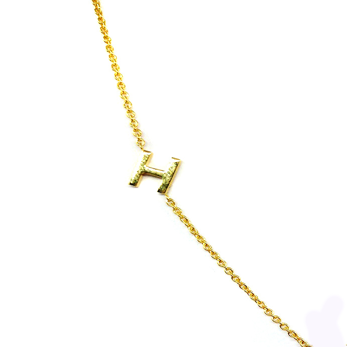 Name Letter Chain Necklace-back