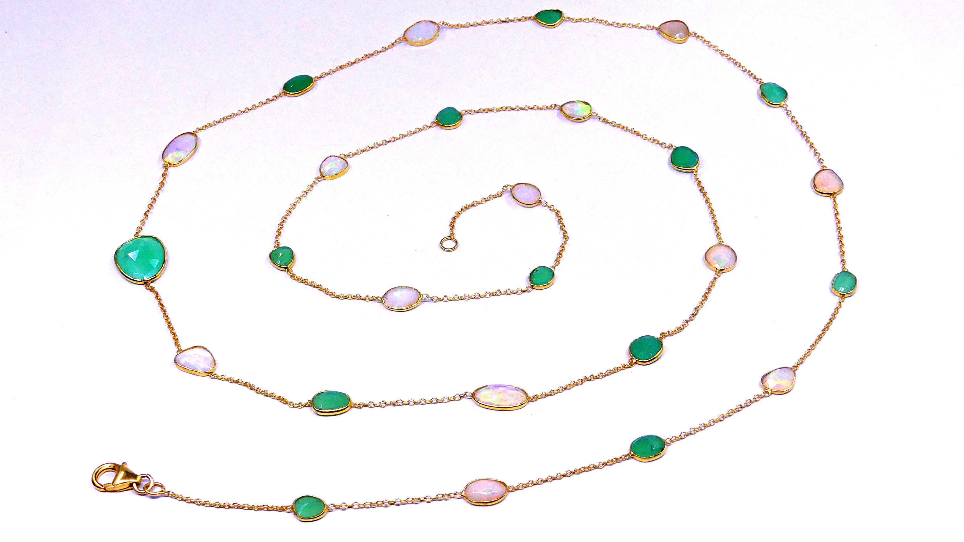 Chrysoprase Opal Necklace-back