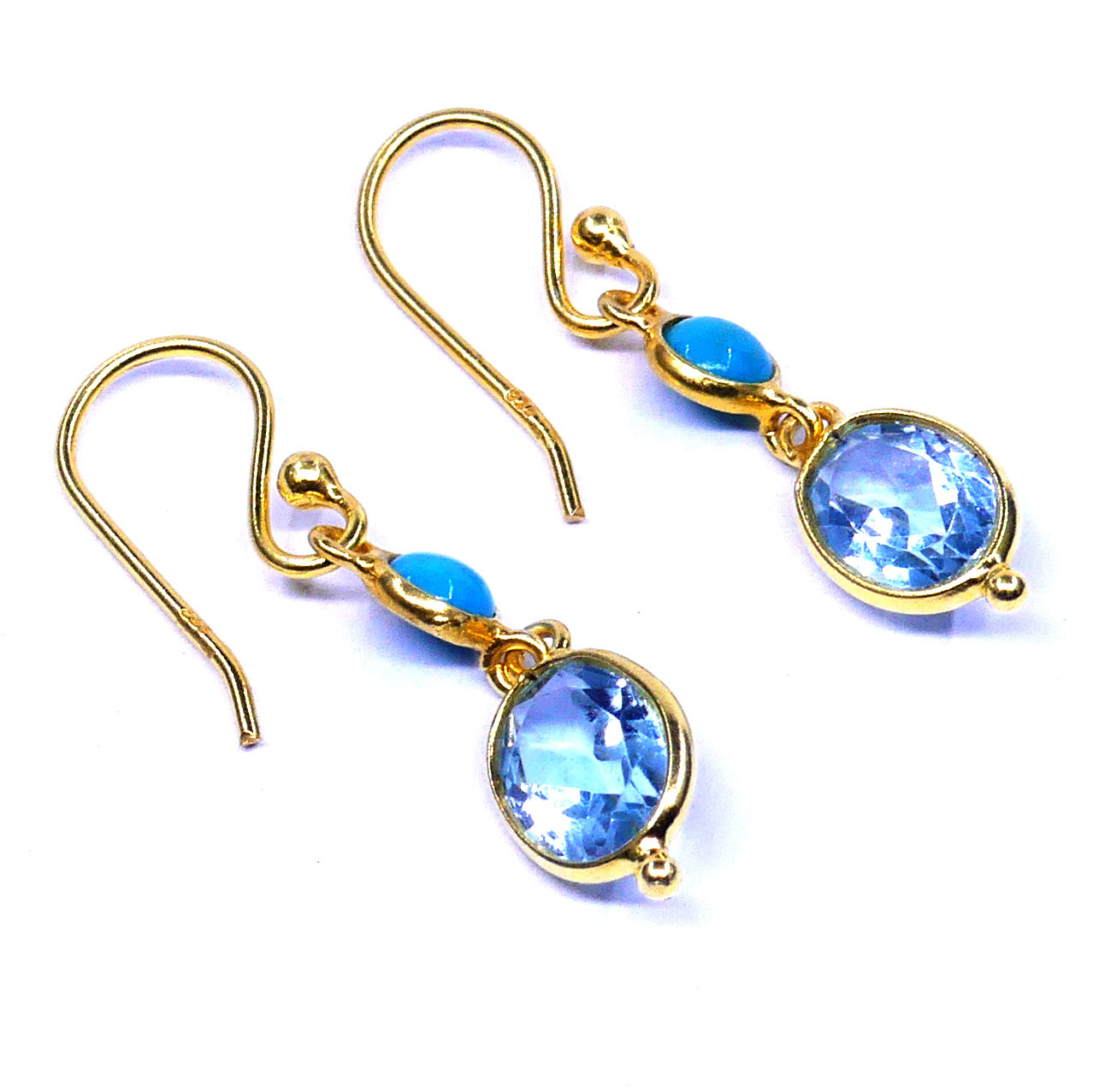 Blue Topaz Turquoise Earrings