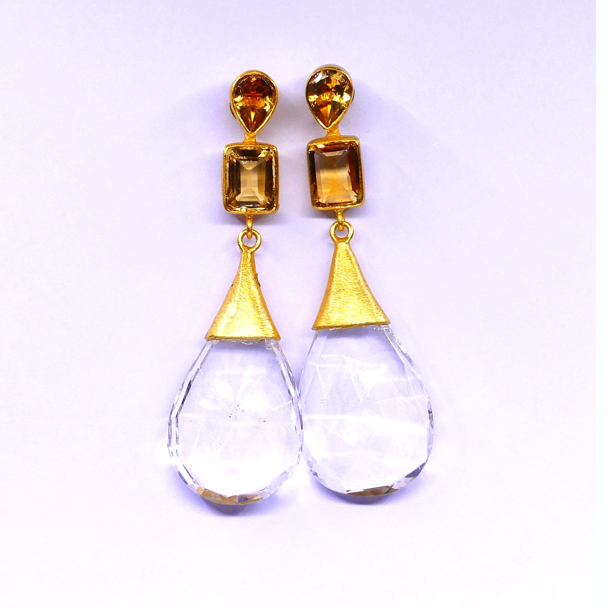 Citrine Crystal Earrings