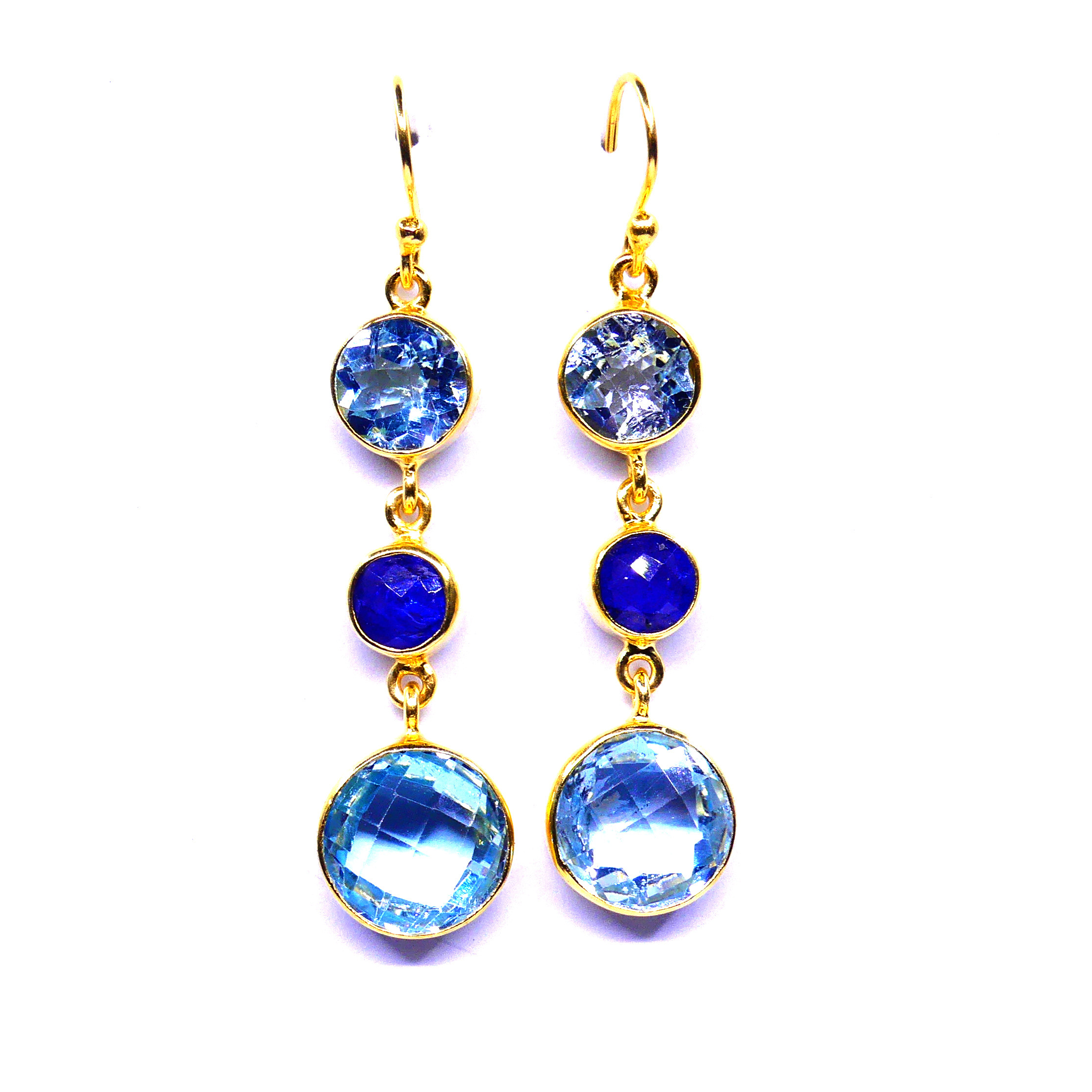 Blue Sapphire Earrings-back