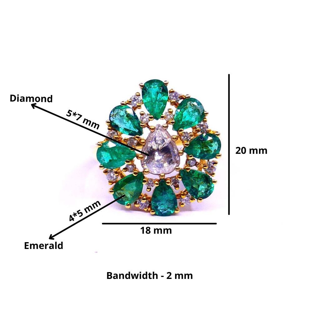 Flower Diamond Ring-back