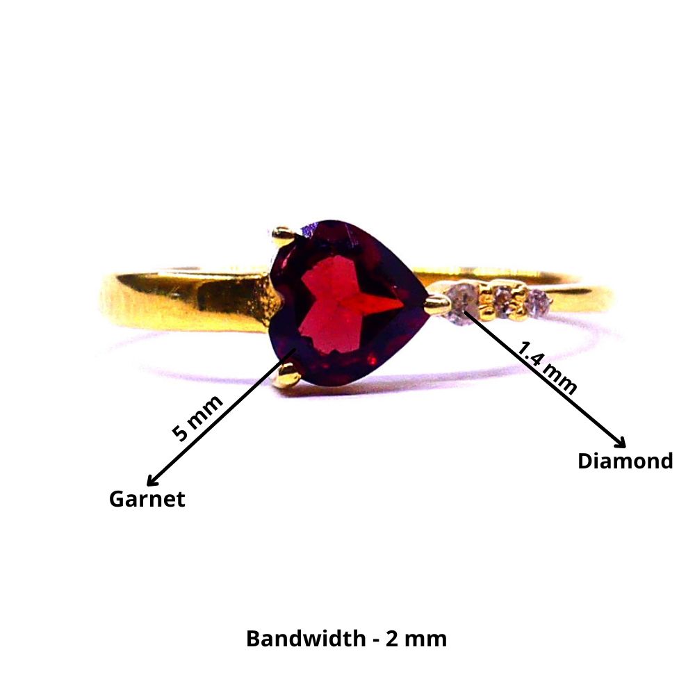 Garnet Diamond Ring-back