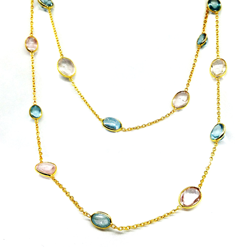Aquamarine Morganite Necklace