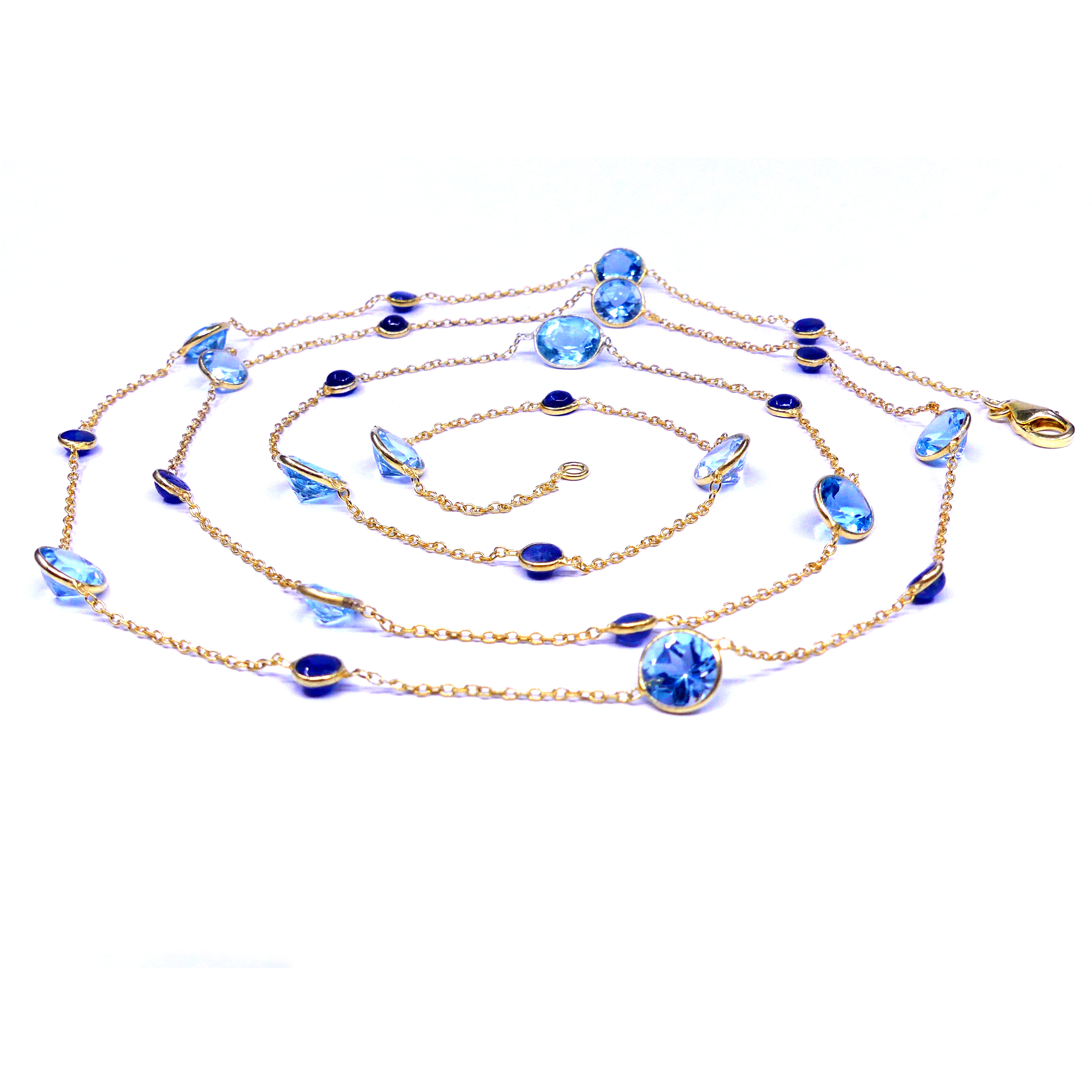 Blue Topaz Sapphhire Necklace